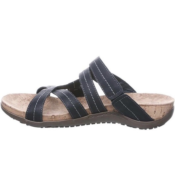 Bearpaw Kai II Slip On Sandals Black Womens 12 New‎ 2666W - Picture 2 of 5